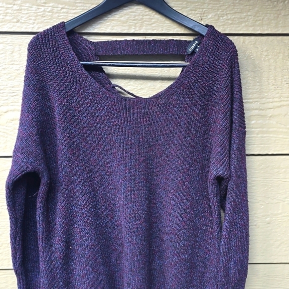Torrid Lace Up Open Lace up Back Scooped Neck Sweater 2x - Picture 4 of 8